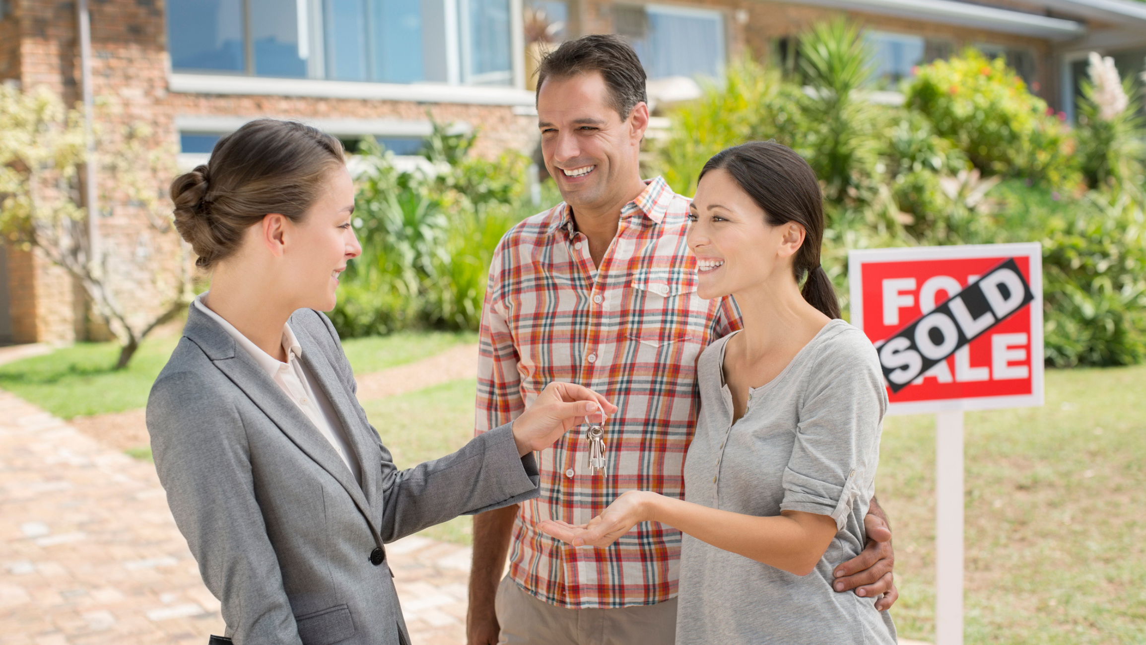 Couple buying a property